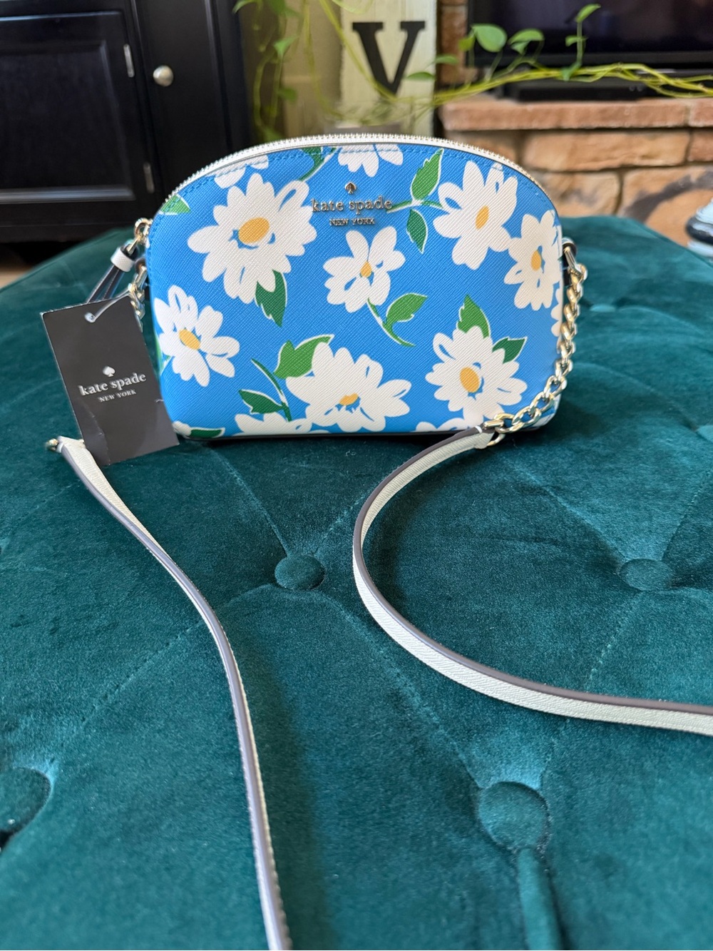 Kate Spade Cameron Dome Crossbody with Gold Chain Trim